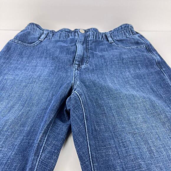 J.Crew Wide Leg Paper Bag Denim Trouser Jeans Women's 28 Dark Blue High Rise - Picture 3 of 13